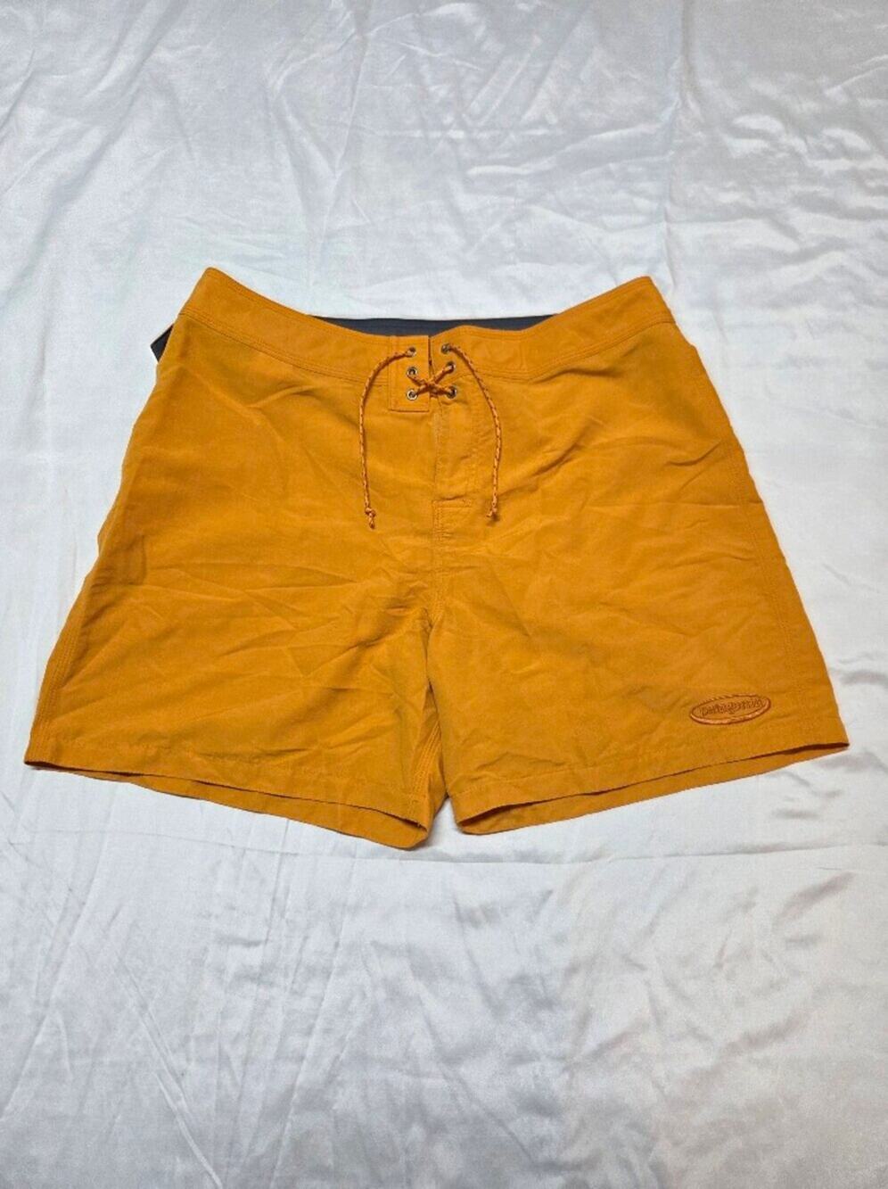 Patagonia Men’s Amber Hybrid Boardshorts in Orange